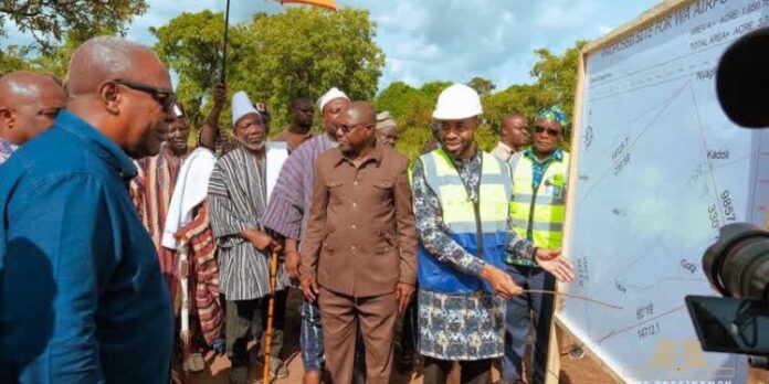 Accra-Kumasi Expressway, President John Mahama at the handover ceremony for the Accra-Kumasi Expressway right-of-way